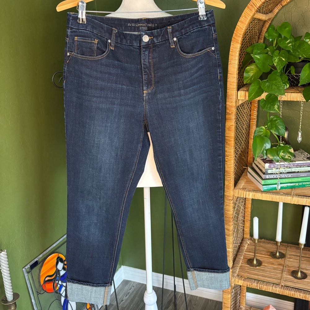 Chicos So Slimming Cropped Ankle Blue Denim Jeans